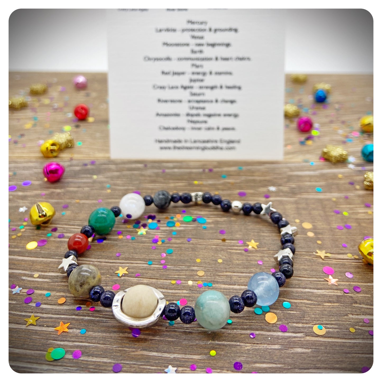 Planet Appreciation Bracelet, Thank You Above And Beyond Gift, Thank You Space Bracelet, Unique Thank You Gift, Employee Card