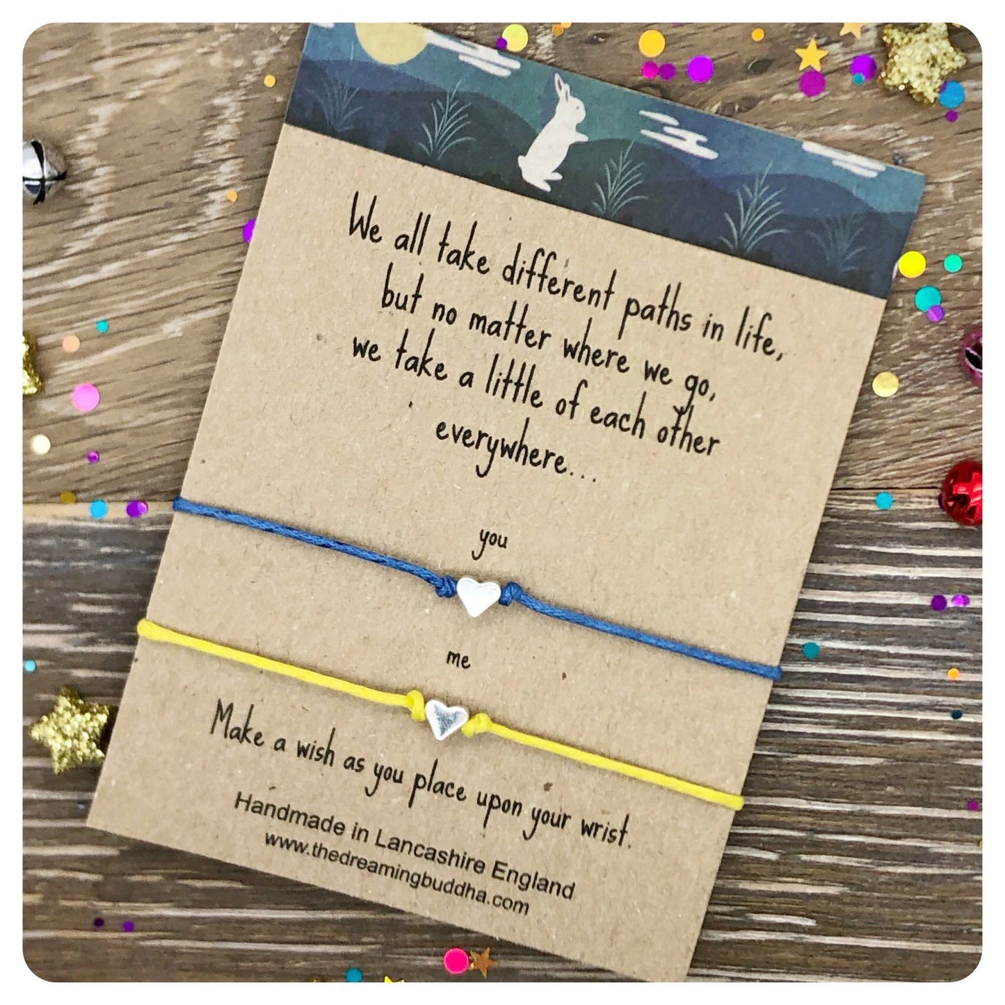 Leaving Friendship Bracelet, School Friend Gift, Colleague Card, Farewell Wish Bracelet, Goodbye Cord Bracelet