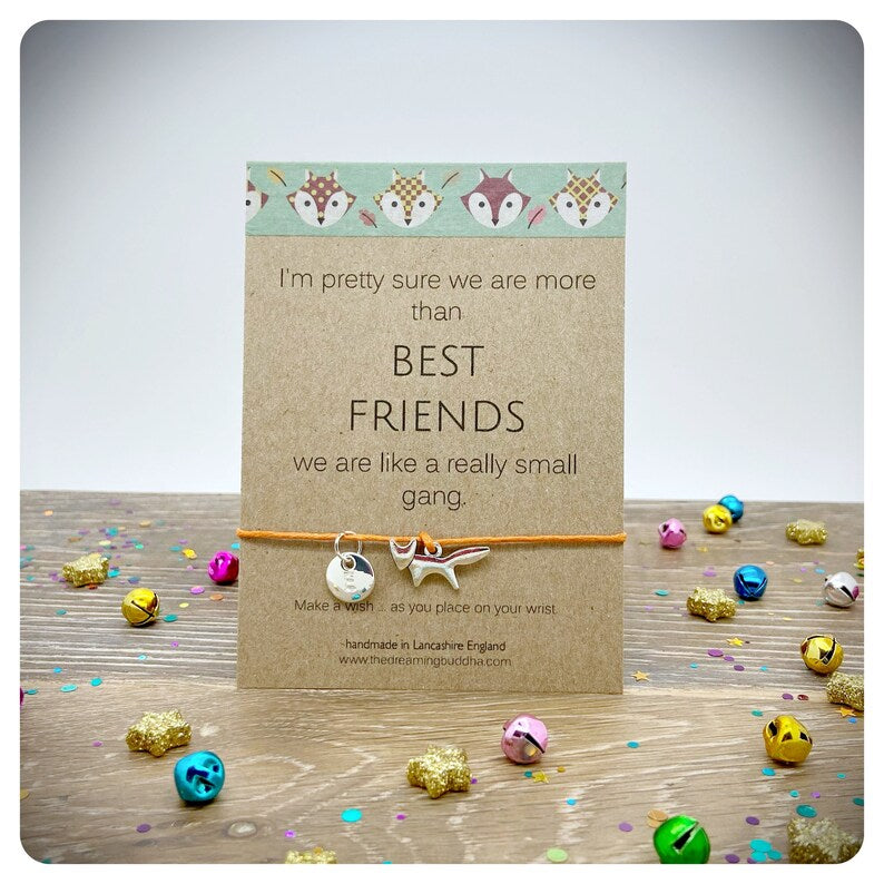 Best Friend Wish Bracelet, Friendship Gift, Friend Small Gang Card, Friends Christmas Gift, Best Friends Group Gift, School Friends Gift