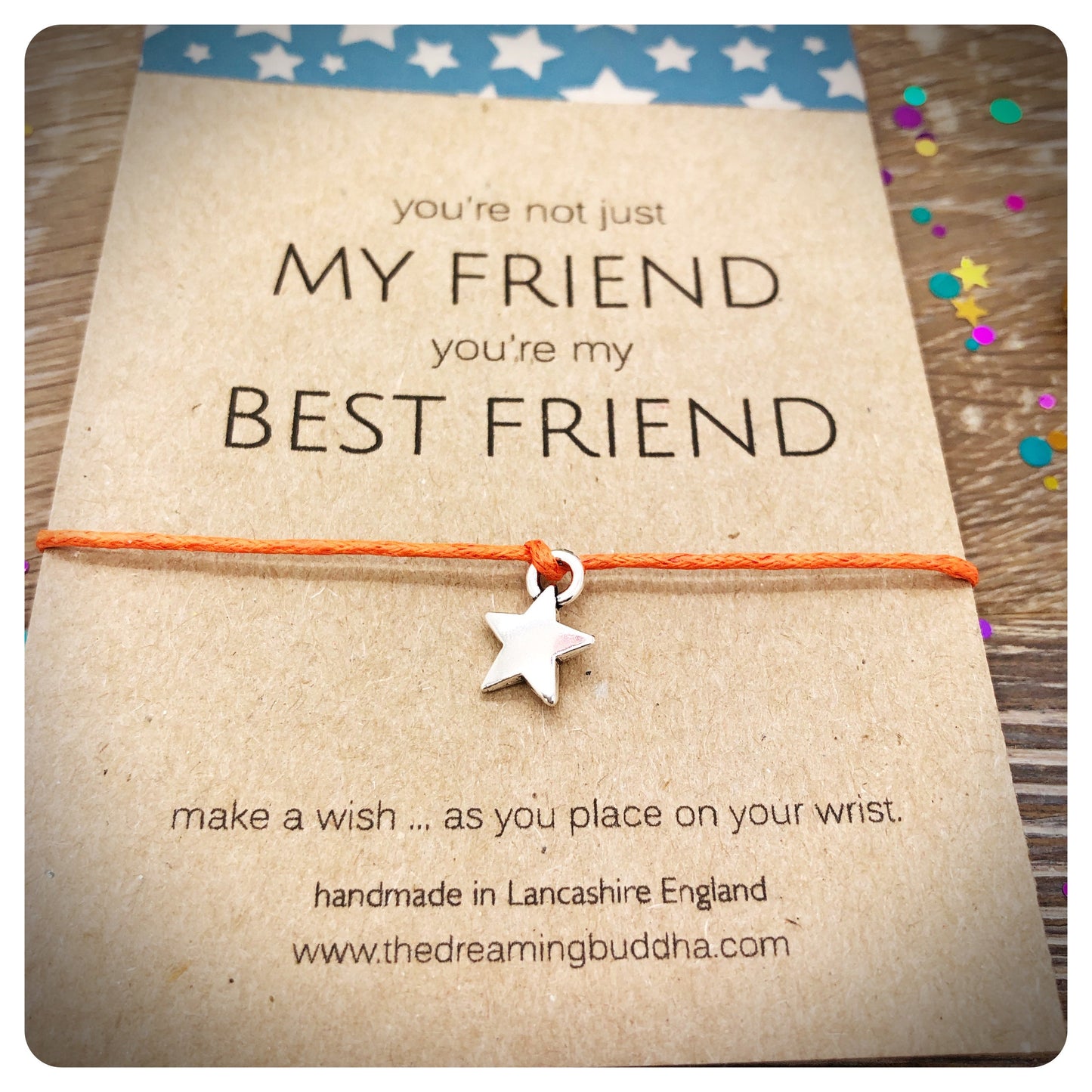 Best Friend Wish Bracelet, Friendship Card, Wish Bracelet, Friend Bracelet, Best Friends Gift, BFF Card, Best Friend Wish Bracelet, BFF Gift