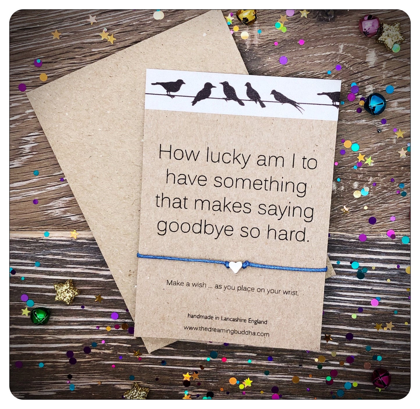 Pack Of Three How Lucky Am I Cards, Goodbye Wish Bracelets, Leaving Gifts, Sorry You’re Leaving