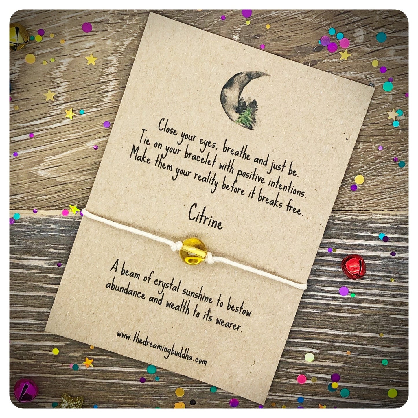 Citrine Wish Bracelet, Abundance Wealth Friendship Gift, Yellow Crystal Gemstone Jewellery, Single Bead Bracelet