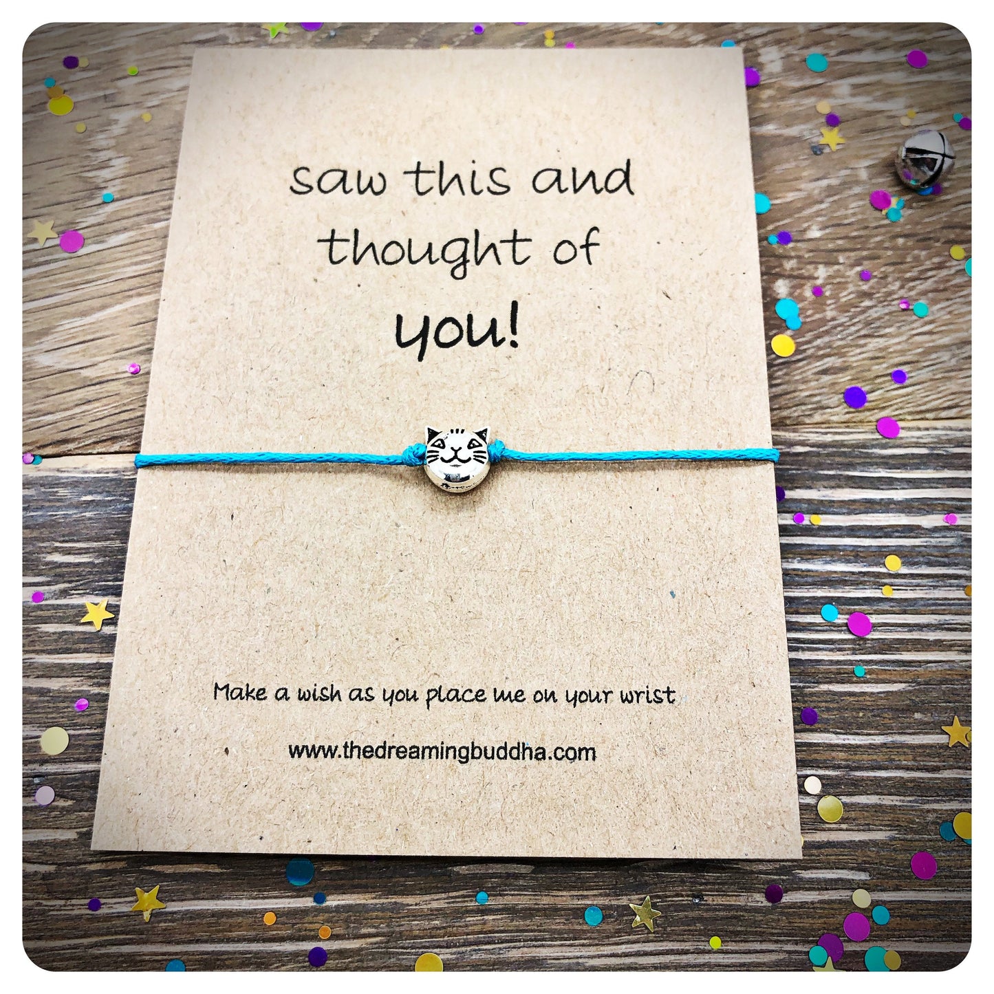 Cat Wish Bracelet, Cat Lover Gift, Kitty Jewellery, Cat Charm Jewelry, Crazy Cat Lady, Purrfect Present