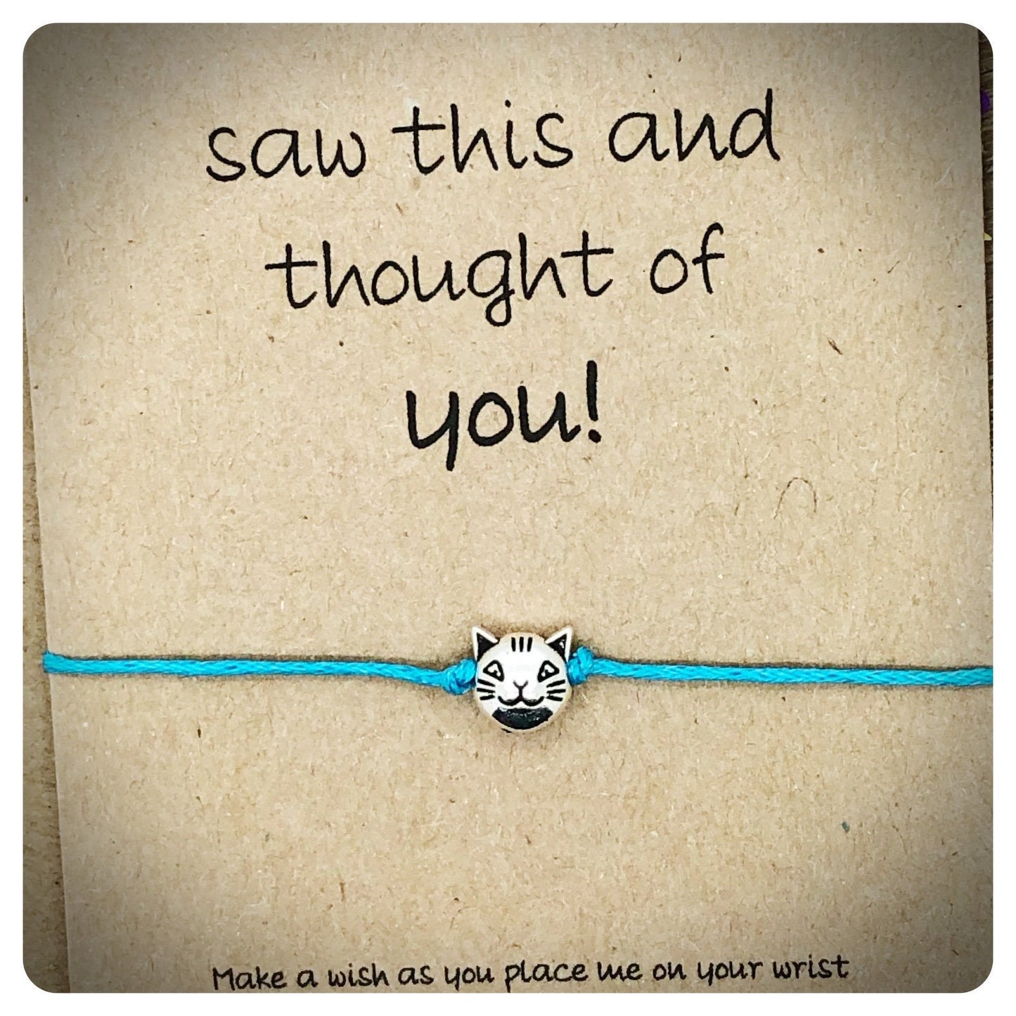 Cat Wish Bracelet, Cat Lover Gift, Kitty Jewellery, Cat Charm Jewelry, Crazy Cat Lady, Purrfect Present