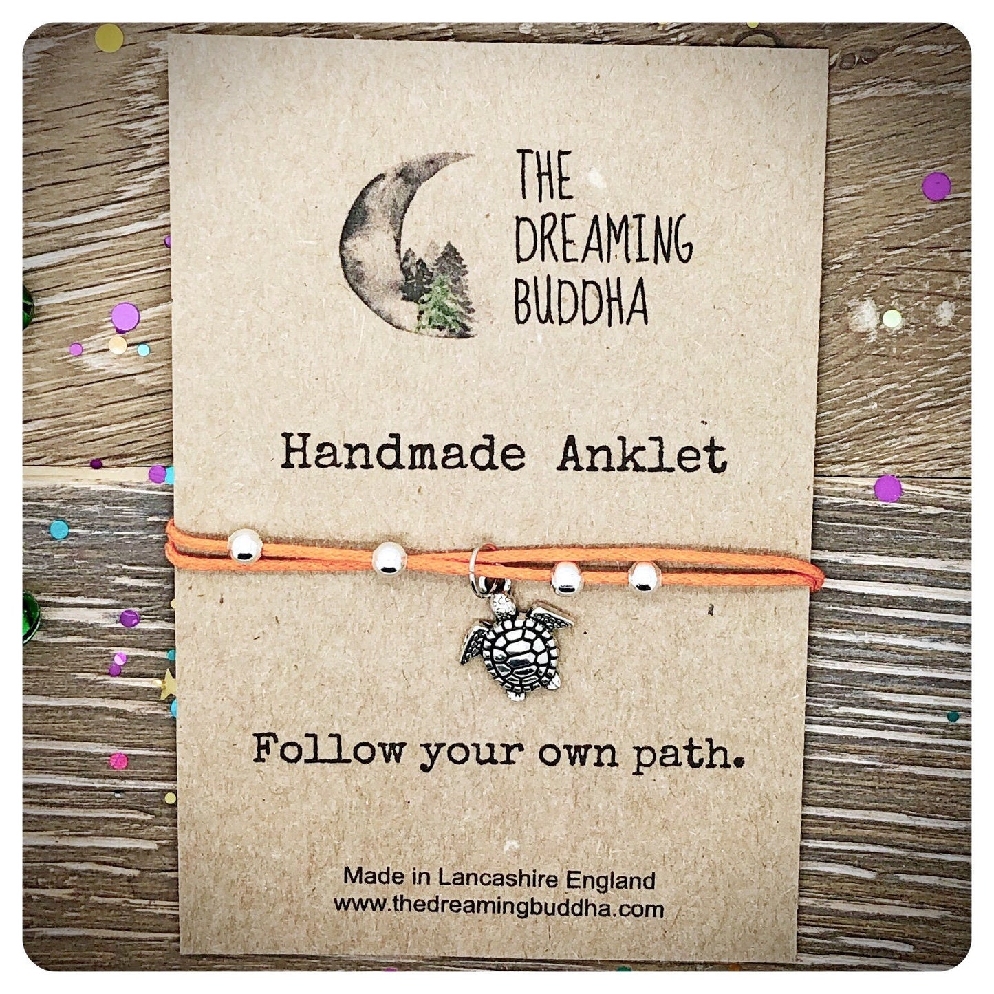 Turtle Anklet, Sea Turtle Ankle Bracelet, Adjustable Cotton Cord Ankle Bracelet, Boho Hippie Jewellery