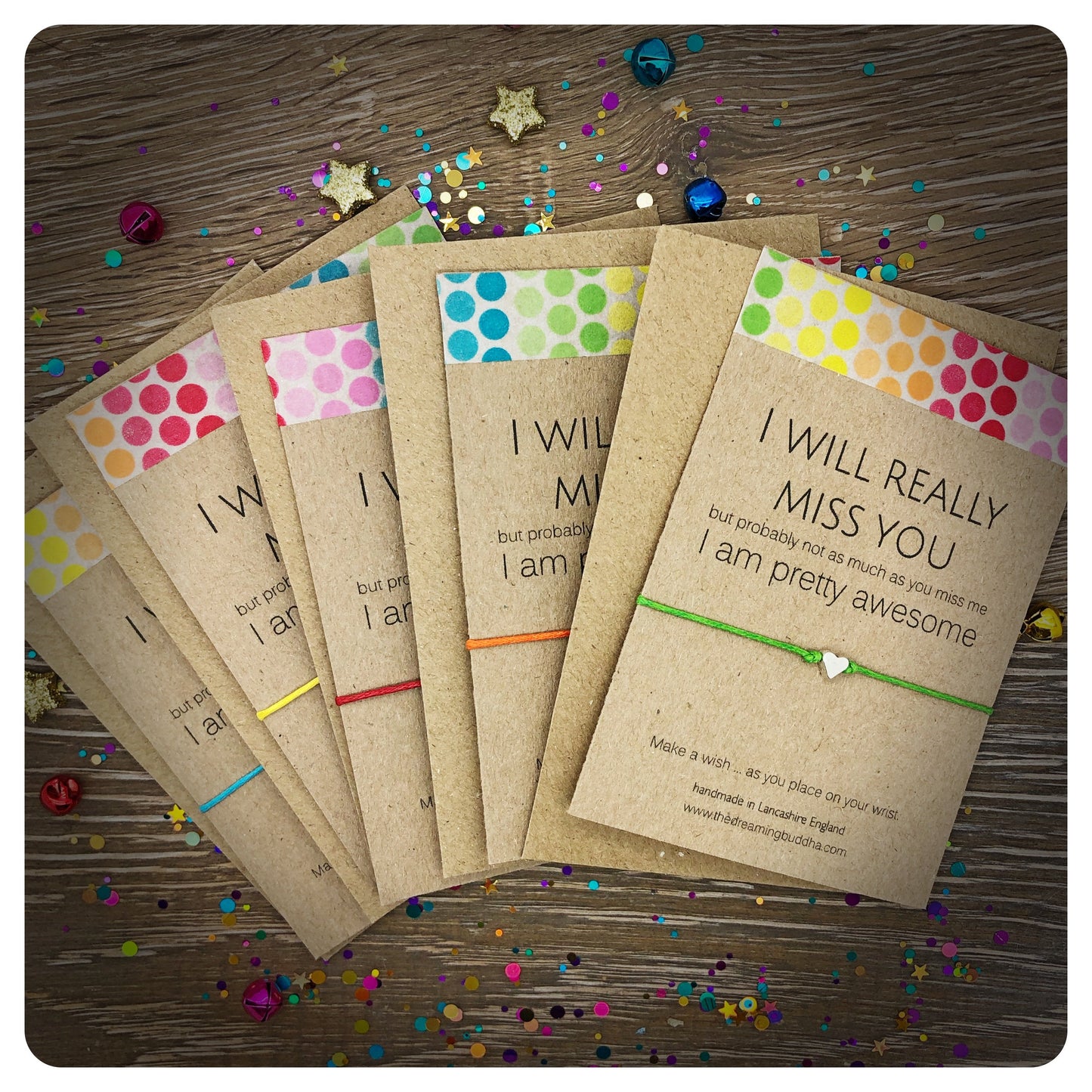 Pack Of 5 I will Really Miss You Cards,Sorry You’re Leaving Gift, New Job New School Present, Fun Leaving Card