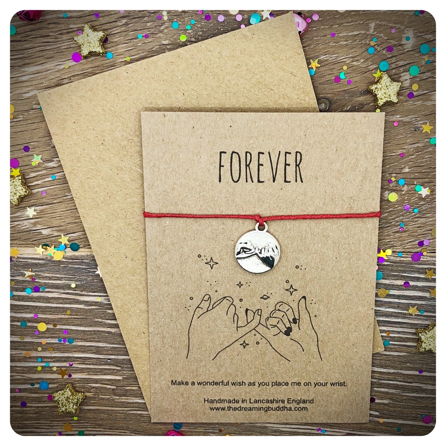 Pinky Promise Wish Bracelet, Pinky Swear Card, Best Friend Bracelet Card, Fiancée Bracelet, Love You Gift