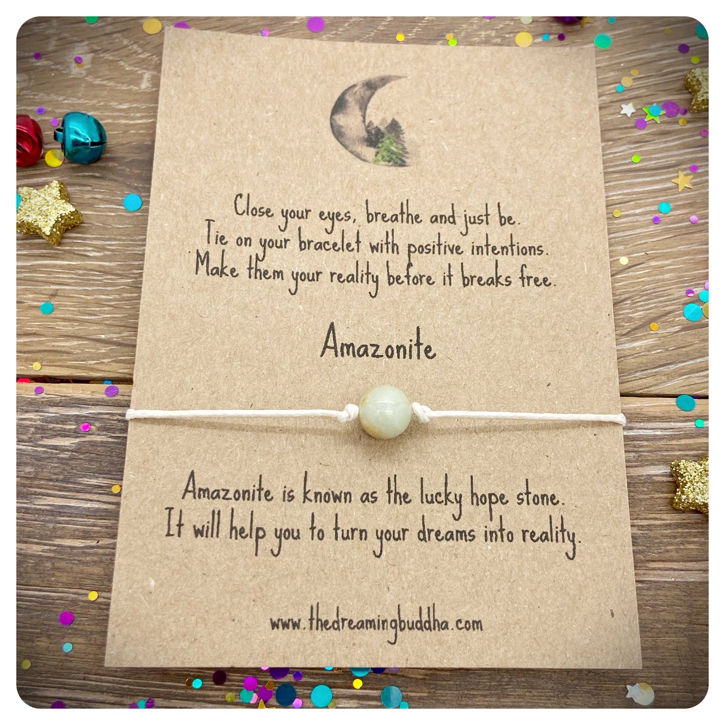 Amazonite Intentions Bracelet, Lucky Wish Bracelet, Aries Birthstone Bracelet, Hope and Harmony Crystal, Gemstone Wish, Success Bracelet