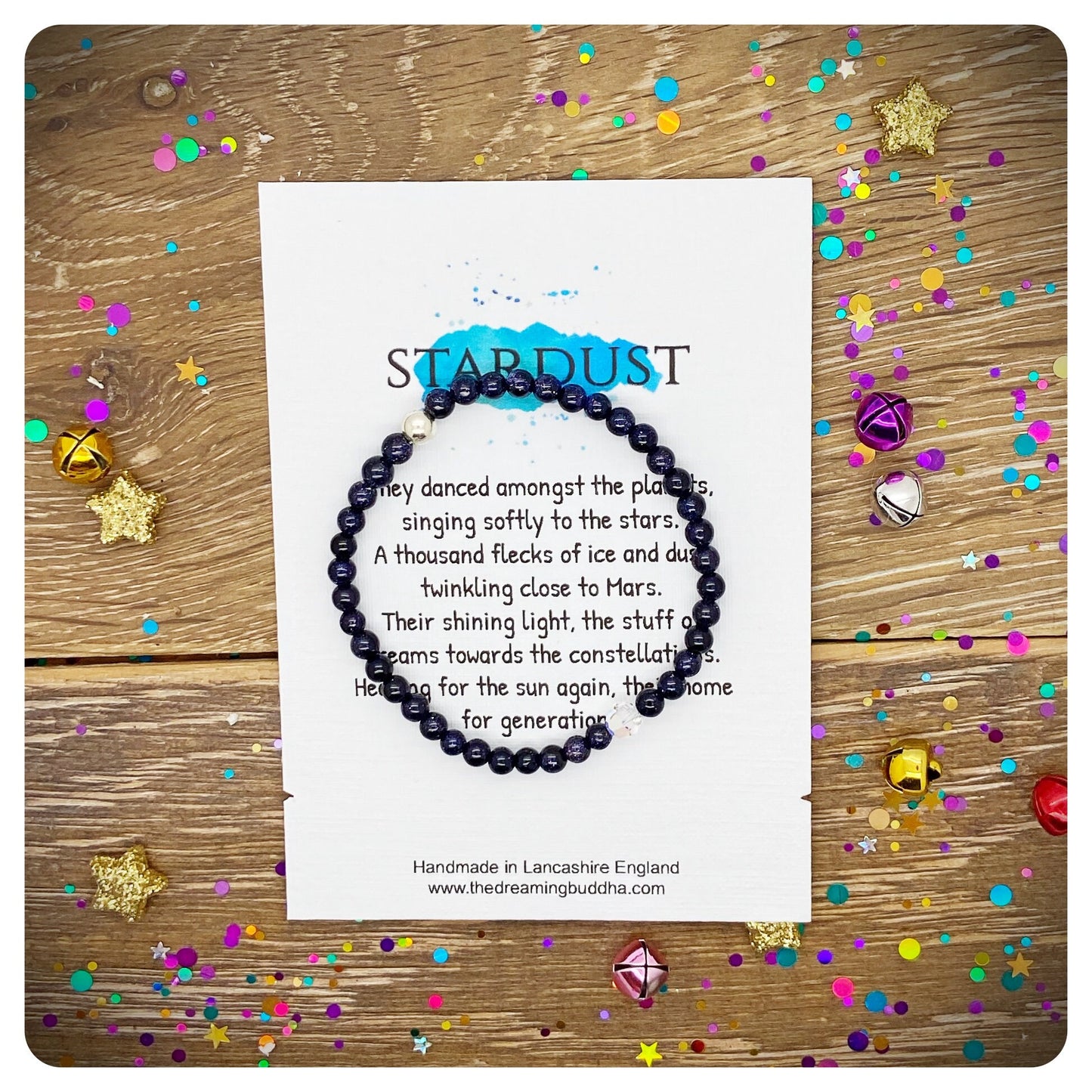 Elements Sparkle Crystal Bracelet, Dainty Space Bracelet, Star Dust Poem Card, Galaxy Bracelet, Solar System Gift