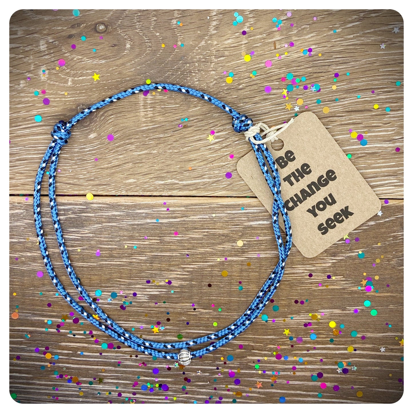 Recycled Cord Necklace, Simple Recycled Bottle Necklace, Adjustable Eco Necklace, Eco Ocean Gift, Recycled Cord Choker