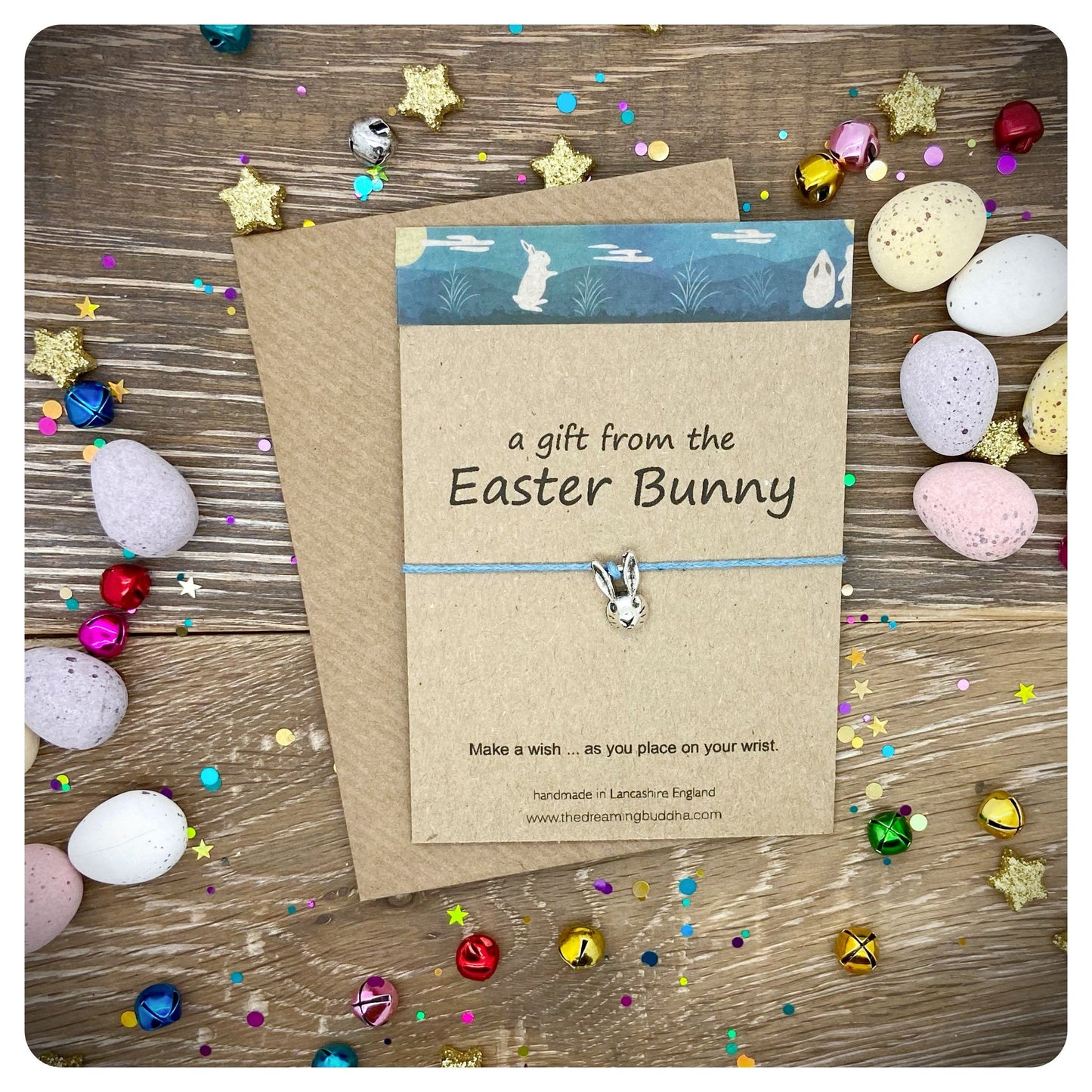 Easter Bunny Wish Bracelet Gift, Easter Egg Hunt Prize, Bunny Wishlet, Rabbit Friendship Bracelet, Easter Jewellery Child