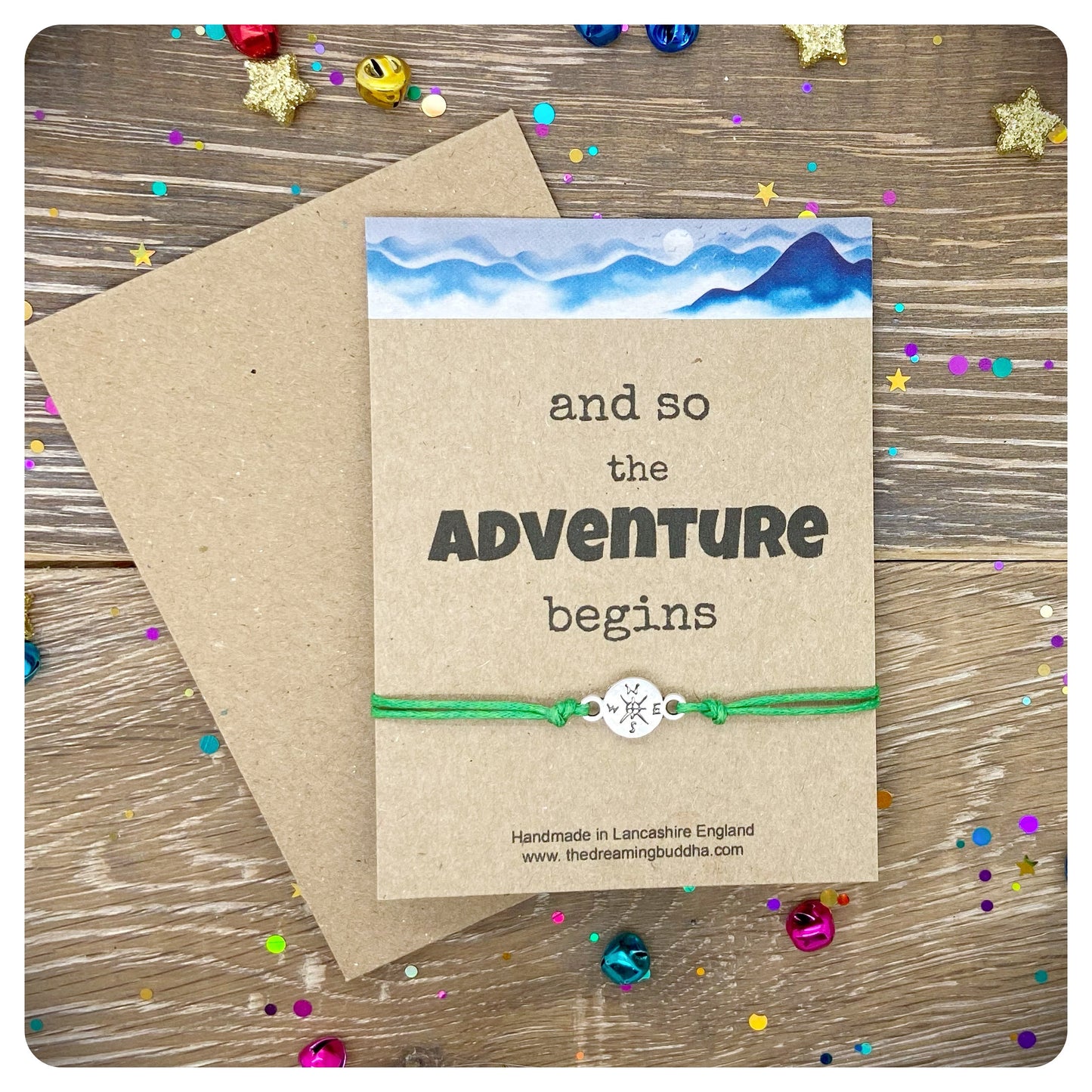 Travel Friendship Bracelet, Adventure Wish Bracelet, Travel Gift Card, Friend leaving Gift, Graduation Wish Bracelet, Travelling Gift