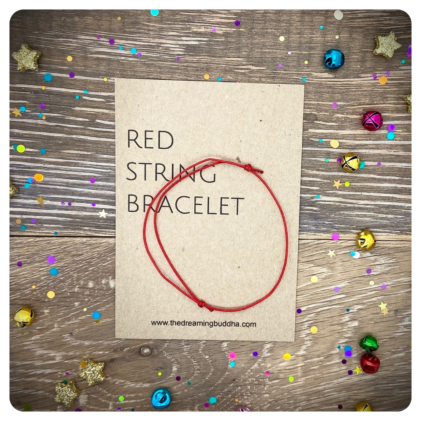 Red String Bracelet, Simple Cord Wish Bracelet, Protection Jewellery, Kabbalah Bracelet, Good Luck Card