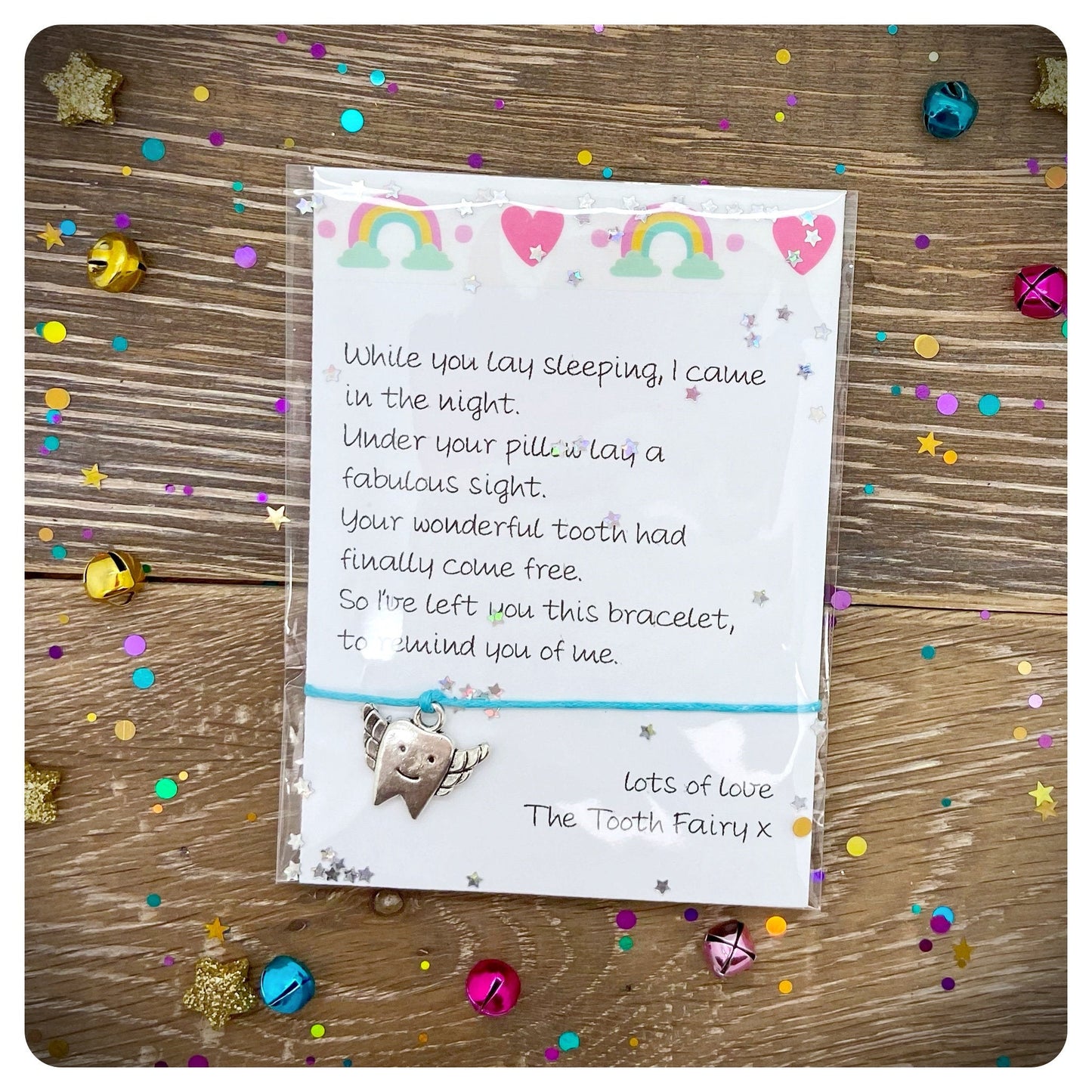 Tooth Fairy Message Card, Tooth Fairy Wish Bracelet, Tooth Fairy Keepsake, Girls Lost Tooth Gift, Boys Tooth Fairy, Tooth Fairy Note