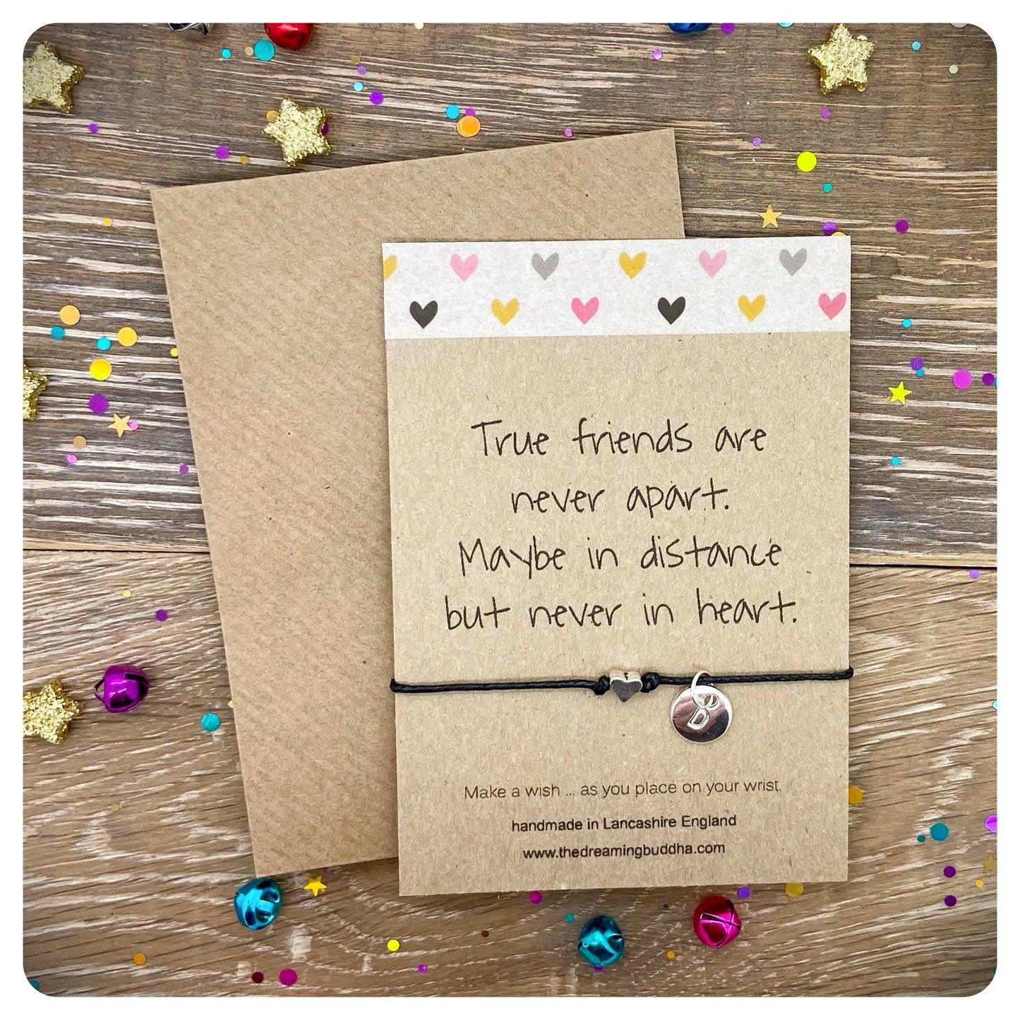 True Friends Are Never Apart Wish Bracelet Card