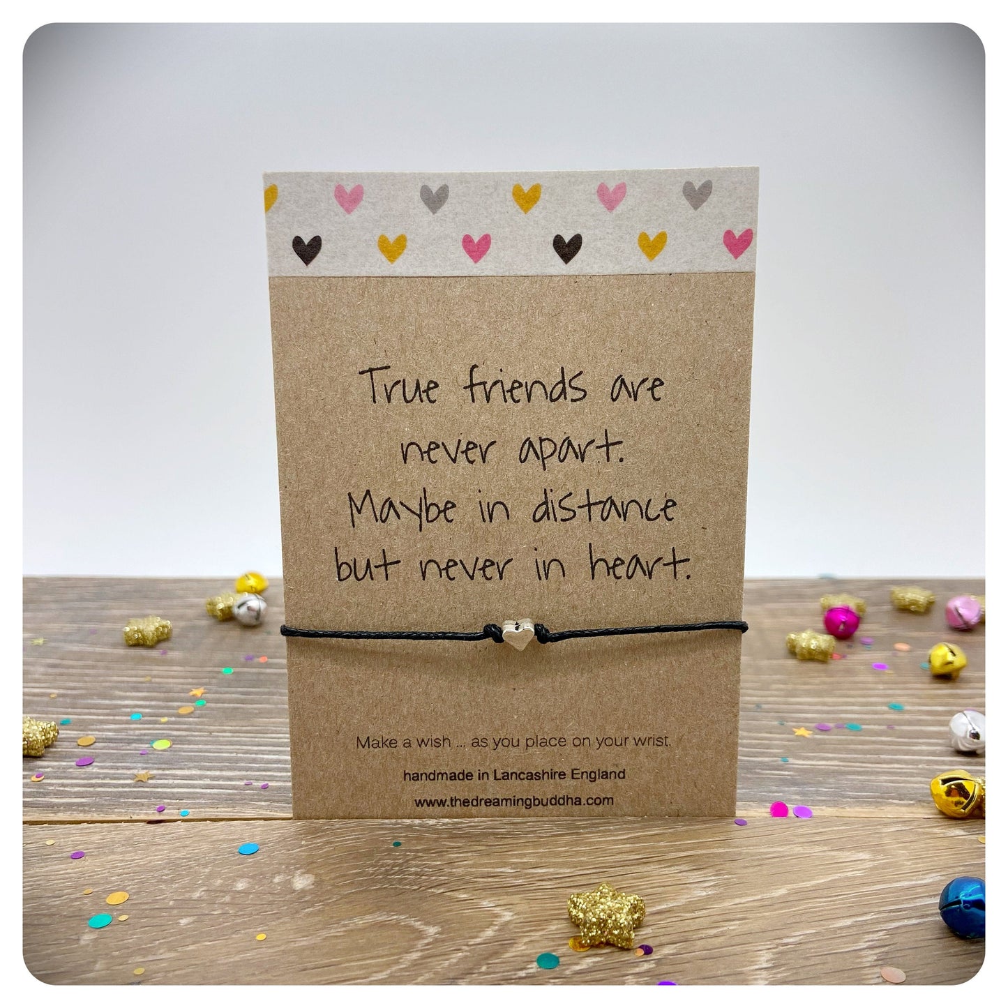 True Friends Are Never Apart Wish Bracelet Card