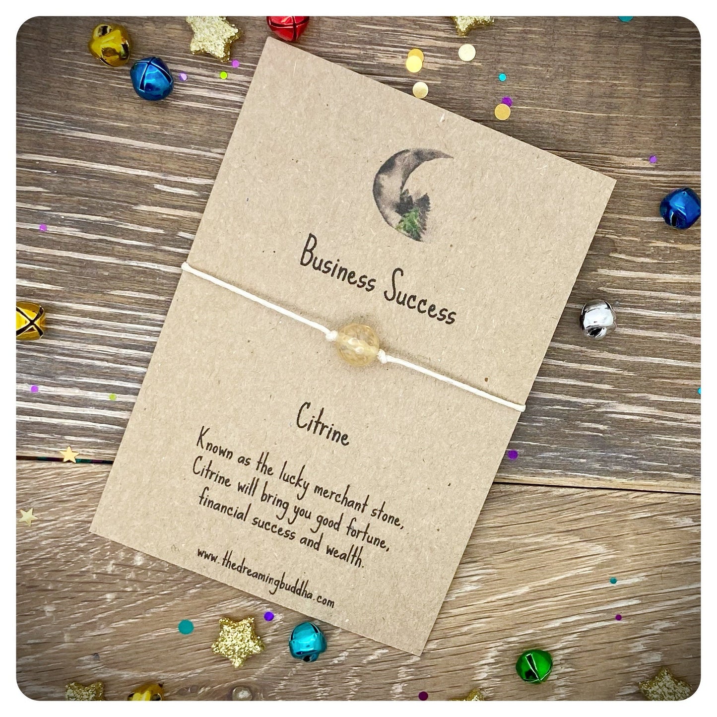 Business Success Citrine Wish Bracelet, Manifestation Abundance Bracelet Gift