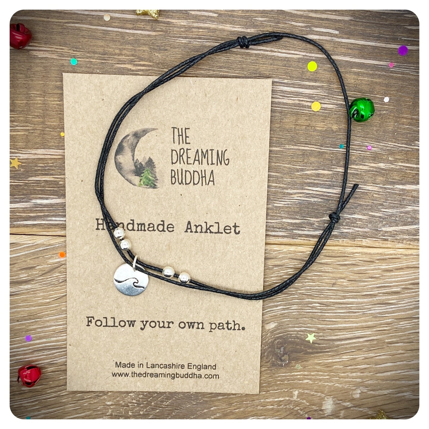 Ocean Wave Anklet, Surfer Ocean Anklet, Surfing Adjustable Anklet, Nautical Charm, Summer Beach Anklet, Boho Summer