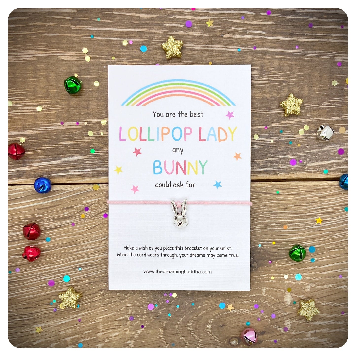 Lollipop Man Wish Bracelet, Lollipop Lady End Of Term Gift, Lollypop Person Thank You Present