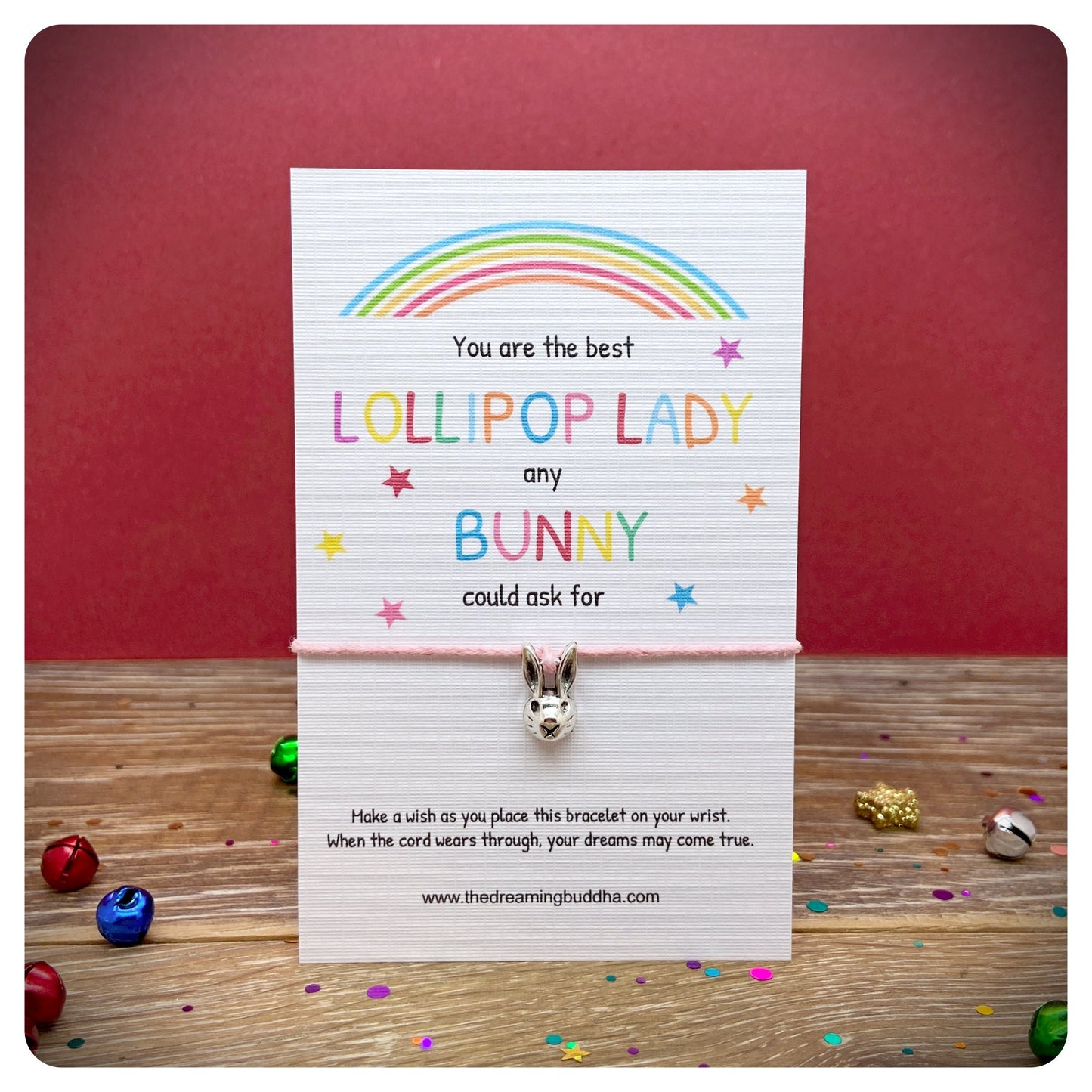 Lollipop Man Wish Bracelet, Lollipop Lady End Of Term Gift, Lollypop Person Thank You Present