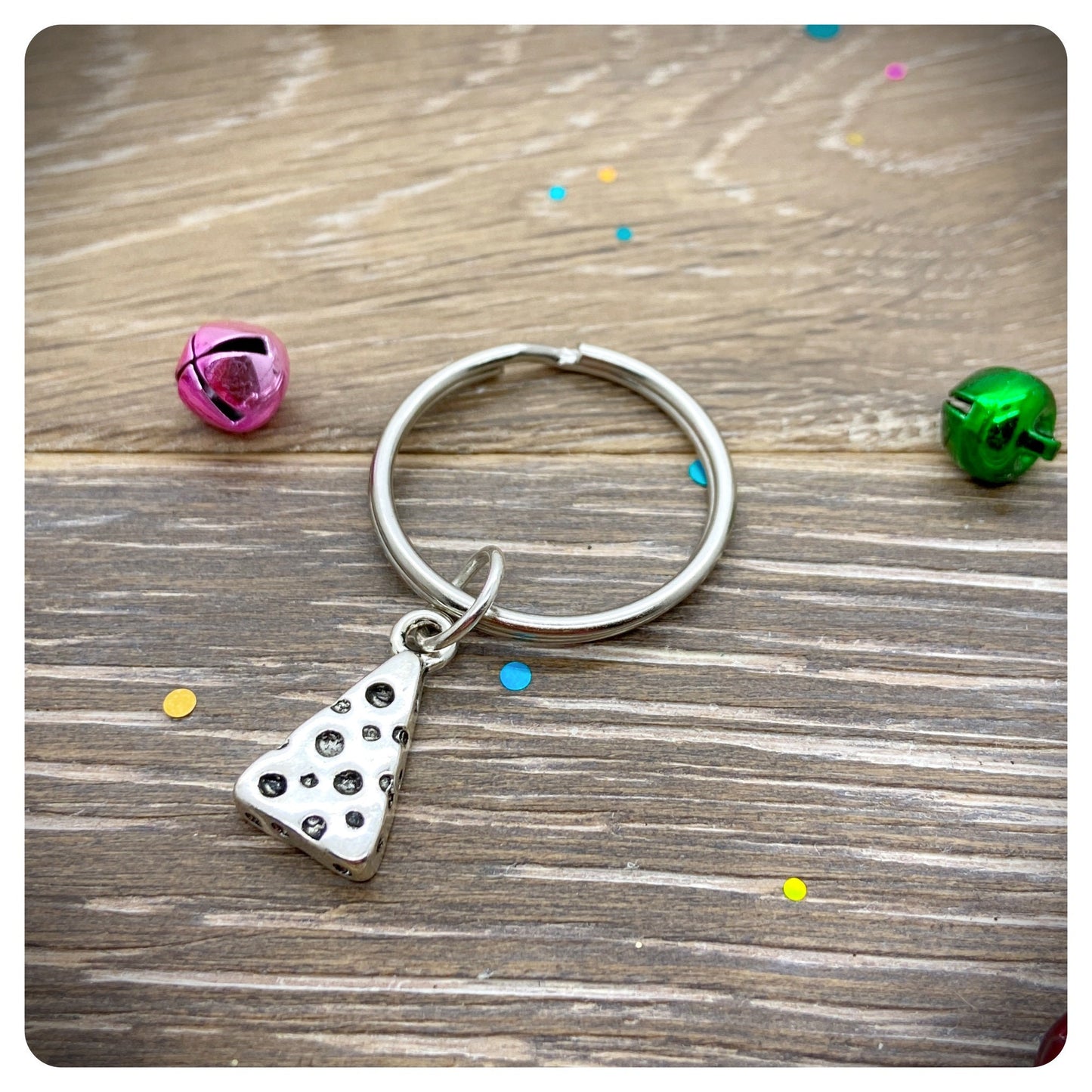 Cheese Card Keyring, Gouda Vibes Cheese Key Chain, Personalised Cheese Lover Gift