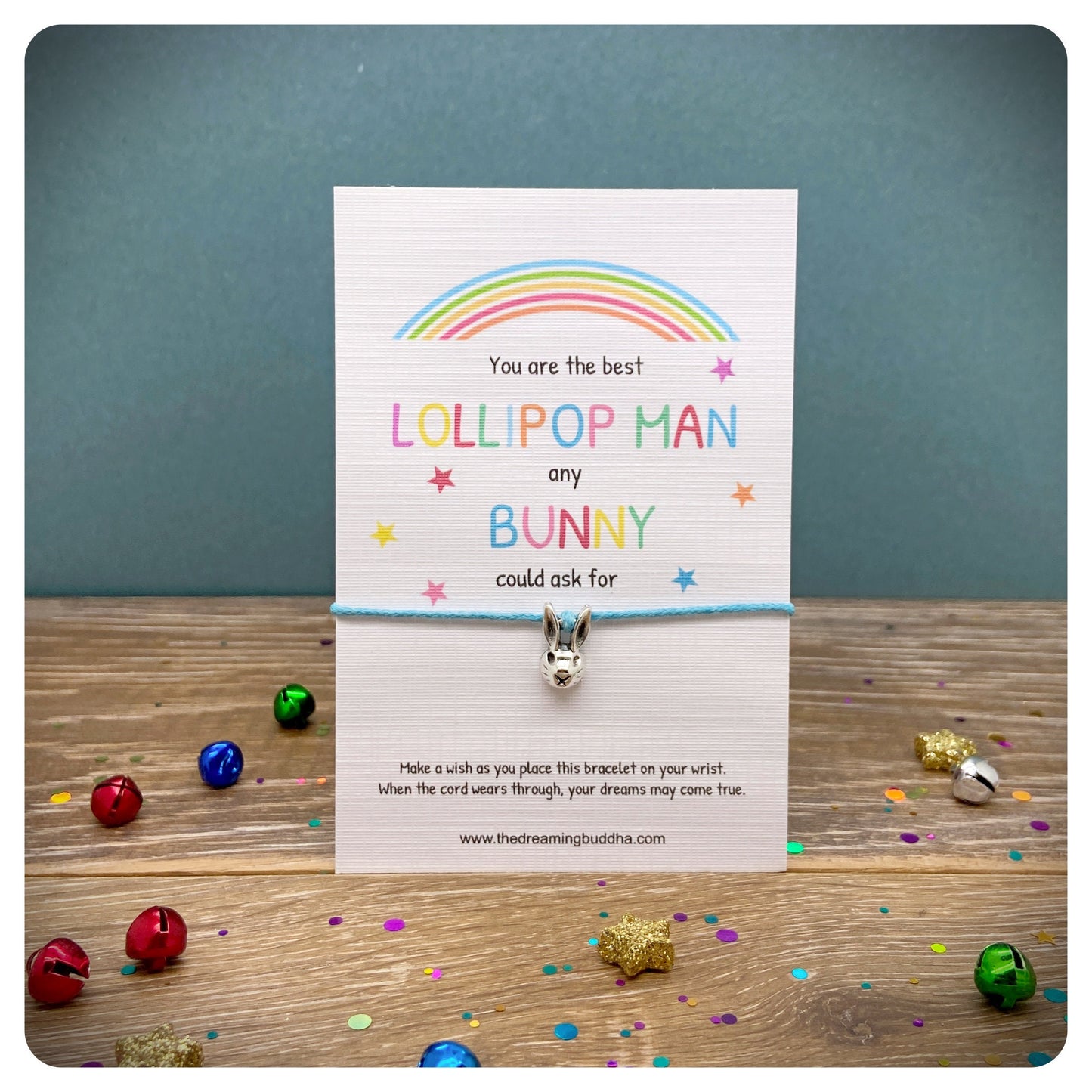 Lollipop Man Wish Bracelet, Lollipop Lady End Of Term Gift, Lollypop Person Thank You Present