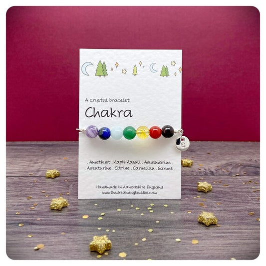 Adjustable Chakra Bracelet, Chakra Balancing Crystal Jewellery, 7 Chakra Healing Bracelet, Spiritual Yoga Gift, Healing Chakra Gemstones