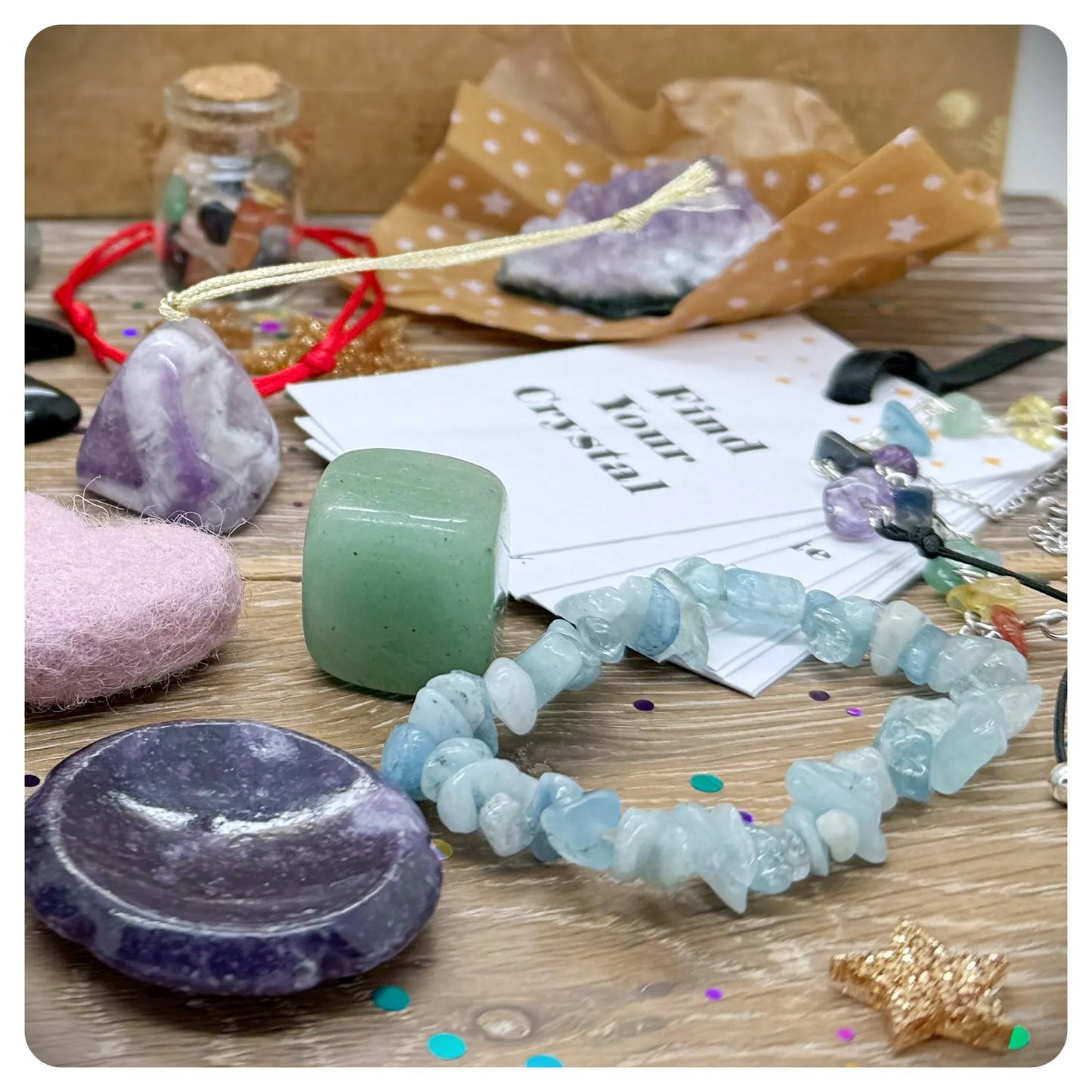 Delux 24 Day Crystal Advent Calendar Filled With Crystals Chocolate Carvings Gifts Luxury Spiritual Christmas Countdown Present For Her