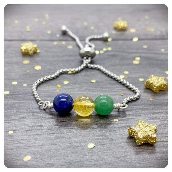 Happiness Crystal Bracelet, Choose Joy Friendship Gift, Positivity Crystals, Happy Intentions Bracelet, Positive Feel Better Jewellery