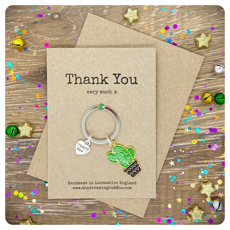 Personalised Thank You Keyring, Teacher Keychain, Employee Appreciation Present, Thank You Gift For Her, Just To Say, Thank You Very Much