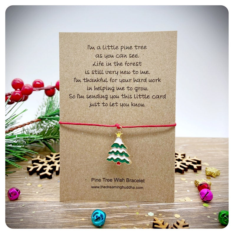 Christmas Teacher Wish Bracelet, Primary School, Childminder Appreciation, Xmas Teaching Assistant Jewellery, Pre-school Nursery Gift