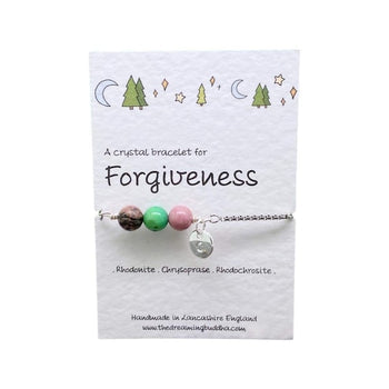 Forgiveness Personalised Bracelet, Crystals To Move Forward, Let Go Of The Past Healing Crystal Jewellery, Acceptance and Moving On Bracelet