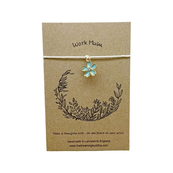 Work Mum Gift, Colleague Thank You Gift, Work Friend Wish Bracelet, Thank You Work Mum, Coworker Thank You Card