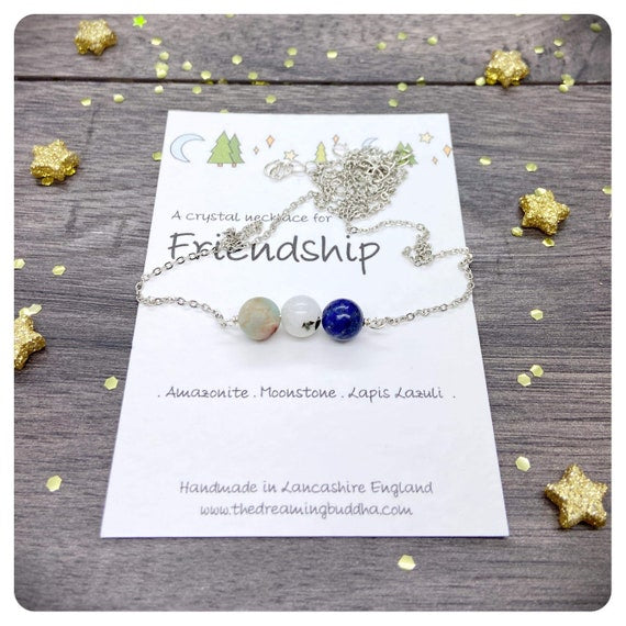Friendship Crystal Necklace, BFF Gift, Best Friend Birthday, Best Friend Gift, Special Friend Jewellery, Personalised Friendship Necklace