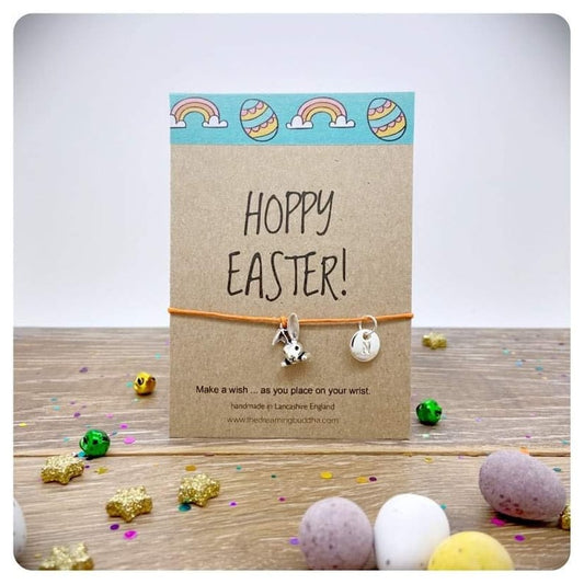 Hoppy Easter Card, Easter Wish Bracelet, Cute Easter Basket Filler, Easter Egg Hunt Prize, Easter Friendship Postal Gift