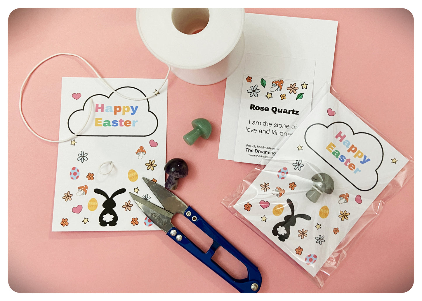 Crystal Easter Greeting Card For Egg Hunt Easter Gifts For Kids Happy Easter Crystal Mushroom Unique Gift