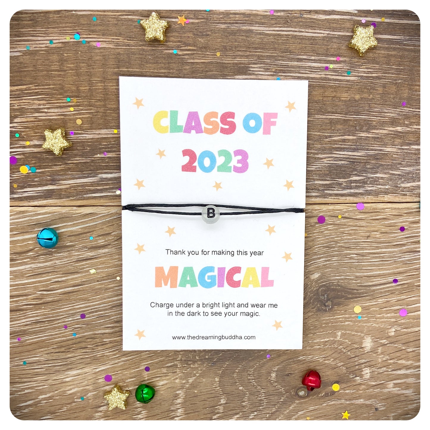 Personalised Class Of 2023 Leavers Bracelets, Glowing Bead Adjustable Bracelet, Year 6 Year 11 Leavers Gifts, Bulk Gifts For Students Pupils