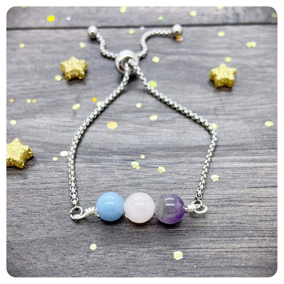 Motherhood Crystal Bracelet, New Mum Congratulations Gift, Wife New Baby Jewellery, Self Care Bracelet, 1st Mothers Day Gift, New Mum Gems