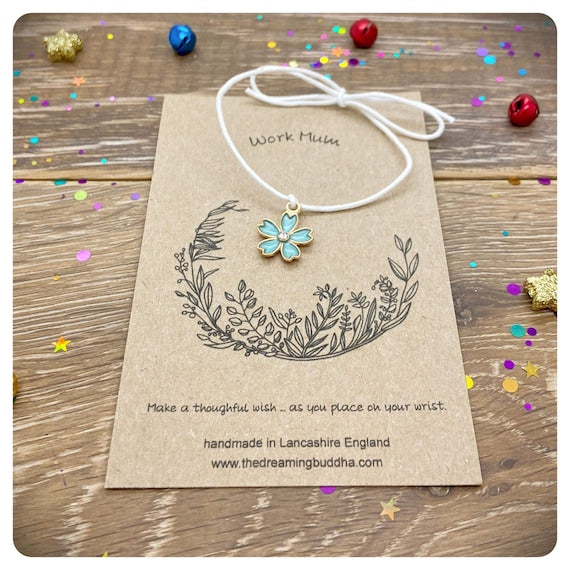 Work Mum Gift, Colleague Thank You Gift, Work Friend Wish Bracelet, Thank You Work Mum, Coworker Thank You Card