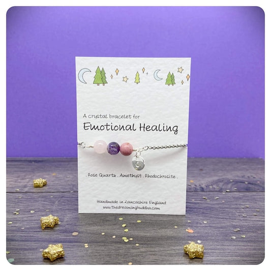 Emotional Support Bracelet, Help You Through Gift, Bereavement Grief Jewellery, Spiritual Growth Crystals