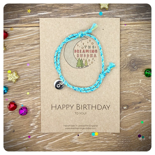 Birthday Friendship Bracelet Gift, Happy Birthday Card, Personalised Braided Friendship Bracelet