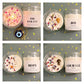 Crystal Mushroom Candle With Personalised Lid For Birthday Christmas Joy Hope Love Magic Courage Support Relax Luck Sleep Evil Eye Gift