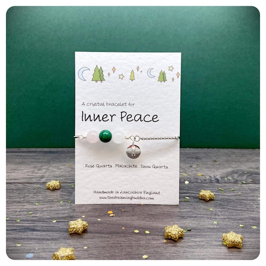 Inner Peace Bracelet, Anxiety Stress Jewellery, Self Forgiveness Crystals, Balance Grounding Abundance Jewellery, Self Love Mala Bracelet