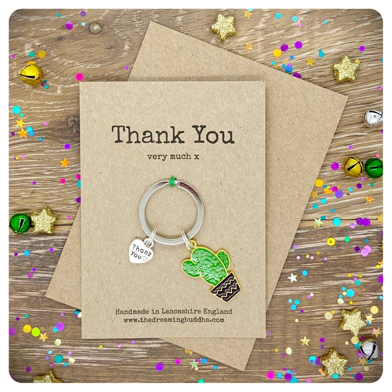Set Of 4 Thank You Keyrings, Pack Of Four Appreciation Gifts, Bulk Thank You Presents, School Teacher Gifts, Employee Thanks, Business Gift