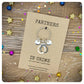 Partners In Crime Keyring Card, Handcuff Keychain, Personalised Best Friend Keyring Bag Charm, Partners In Crime Gift, Handmade Keyring Gift
