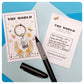 The World Tarot Card Keyring Graduation Gift Card For Travel Keychain New Beginning Gift With Crystal