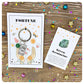 Tarot Card Keyring, Personalised Tarot Gift, Mystic Crystal Keychain, Astrology Good Luck Charm, Celestial Keyring