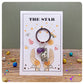 Tarot Card Keyring, Personalised Tarot Gift, Mystic Crystal Keychain, Astrology Good Luck Charm, Celestial Keyring