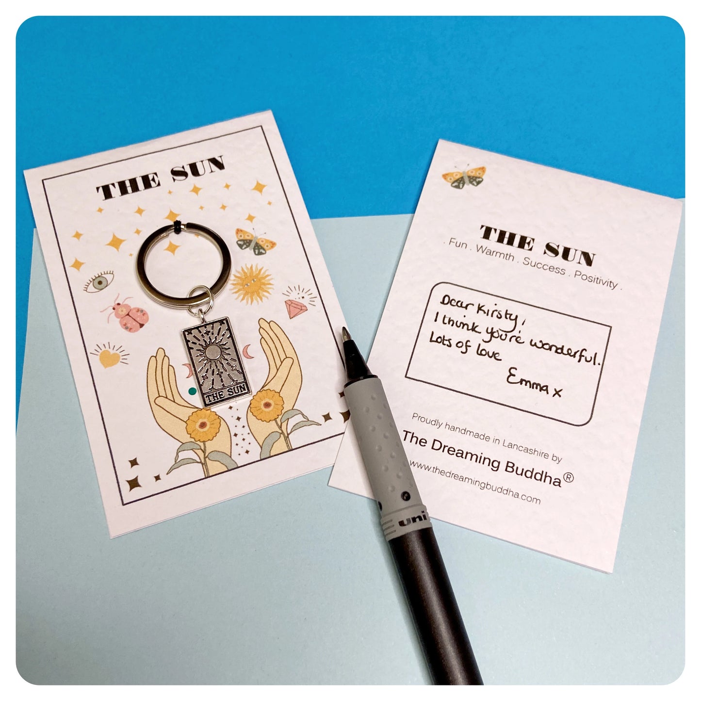 The Sun Tarot Keyring For Success And Happiness Crystal Keychain For Driving Test Exam Or Keys To New Home