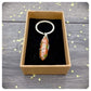 Unakite Crystal Keyring in Gift Box, Wire Wrapped Gemstone Keychain, Crystal For Fertility Inner Peace & Calm, Stress and Anxiety Gift